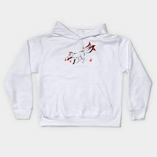 Kitsune (red) Kids Hoodie